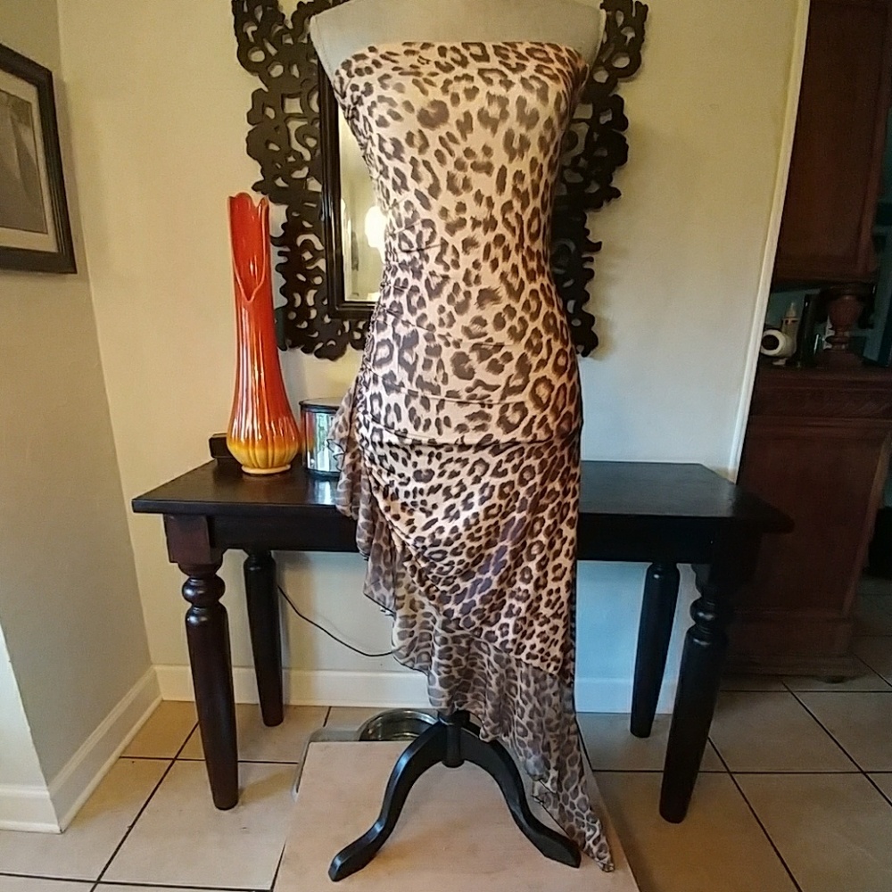 Leopard Print Hourglass Dress Sz S
